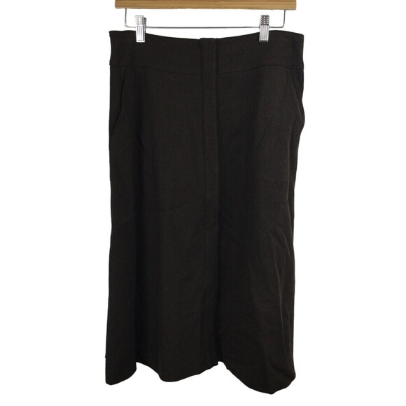 Lafayette 148 New York Pleated Front Pocket Skirt Brown Size 6 - Picture 1 of 4
